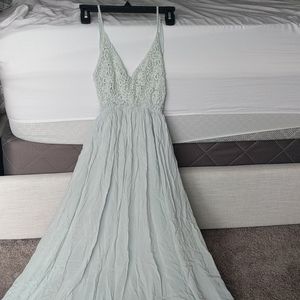 Open back flowy floor length dress